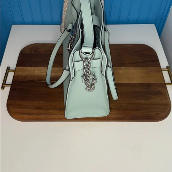 NWOT Authentic Michael Kors Hamilton East West Celadon Satchel - Picture 3 of 13